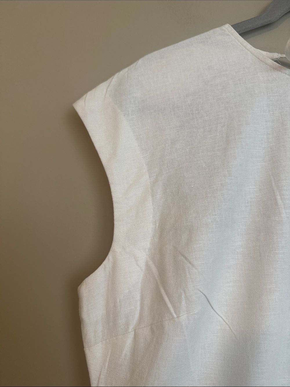 NWT- OPEN EDIT Linen Blend Shift Dress In White, size XL - Picture 3 of 11